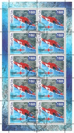 Schweiz - Redningshelikopter hologram - Stemplet 10-ark
