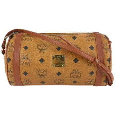 MCM Pre-owned, Pre-owned Leather shoulder-bags Bruin, Dames, Maat:ONE Size