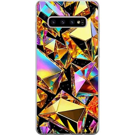 Samsung Galaxy S10+ Läpinäkyvä kuori 3D Kulta