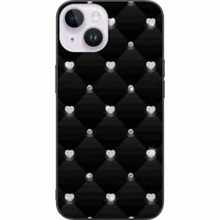 Apple Iphone 14 Svart Skal Bling Heart