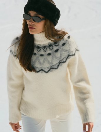 Twist & Tango Champoluc Knitted Sweater - White - XL
