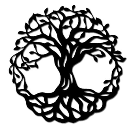 Livets tre metall veggdekorasjoner stue gang kontor