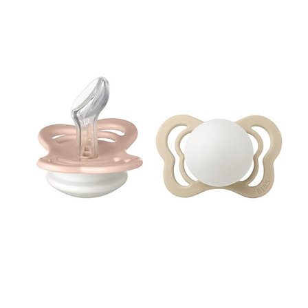 BIBS Couture Sut Silikone 2-pak Blush/ Vanilla Str. 1, Børn & Forældre, Sutter, Silikonesutter