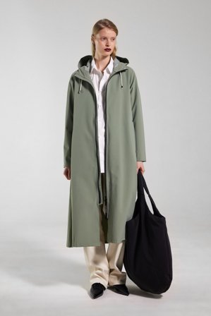 Mosebacke Long Lightweight Zip Matte Raincoat Comet