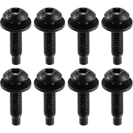 8 st hårda Torx-skruvar bultar för Jeep Wrangler Jk 2007-2018 Extra långa bilersättningsbultar i rostfritt stål svart (FMY)