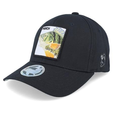 Skillfish - Schwarz flexfit Cap - Perch Pro Fishing Wooly Combed Black Flexfit @ Hatstore