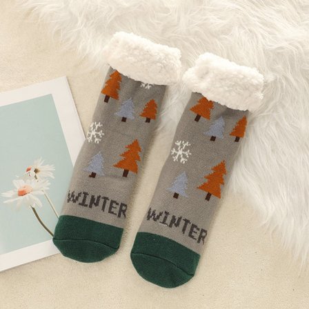 Golvstrumpor Varma Vinterstrumpor Strumpor Öppen Spis Tofflor Varma Halkfria Husstrumpor Vuxna Halkfria Toffelstrumpor för Tjocka Plyschstrumpor Matta