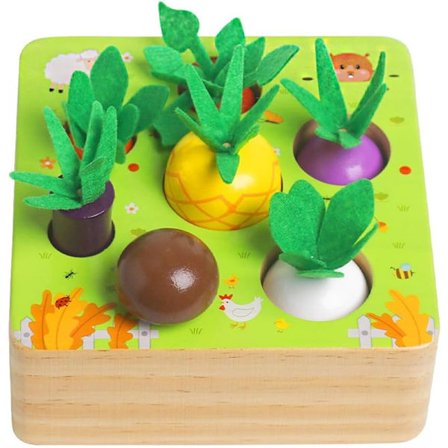 Treleker Montessori for 1 2 3 år gamle småbarn, Treformsorteringsgårdsspill Leker for alderen 2-4, Første bursdagsgaver for