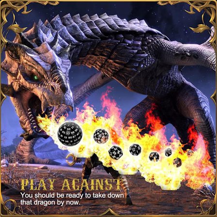 Terningsett, Rollespill Terninger, Polyhedral Terningsett med 15 stk D3-D10