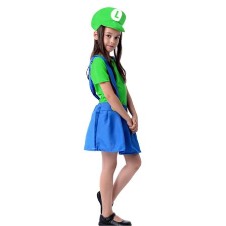 Disguise Cosplay Super Mario Brothers Poikien Klassinen Mario Halloween-asu girl xl