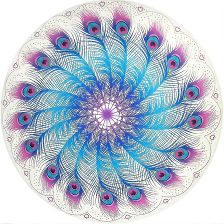 Rund gobeläng hippie picknickbord duk strandhandduk