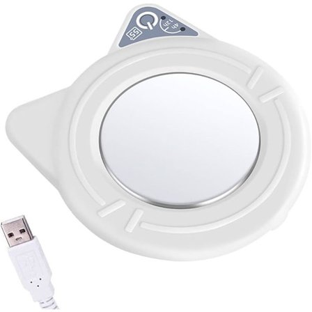 USB Koppvarmer, Kaffekoppvarmer for Skrivebord Elektrisk Koppvarmerplate Te Melk Stearinlys, Drikkevarmer Oppvarmet Plate Beste Gave til Kaffeelskere
