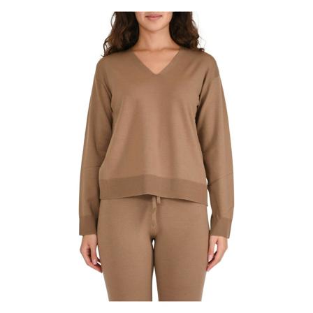 Max Mara V-neck Stickat brun, Dam Stickade tröjor & koftor, Dam, Storlek: L