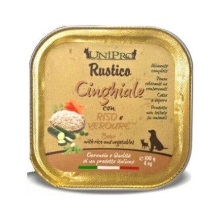 Unipro Rustico Cibo Umido Cinghiale Riso E Verdure Per Cani