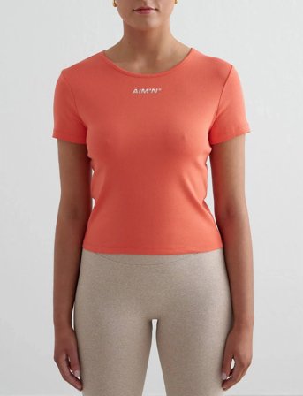 aim ́n Stretch T-Shirt - Orange - XS