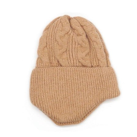 Simpel Strikket Hue Ensfarvet Varm Tyk Kant Hue Casual Efterår Vinter