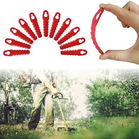 60 stk. 115,5 mm Plastgressklipperblader Passer Hagegressklipper Verktøydeler