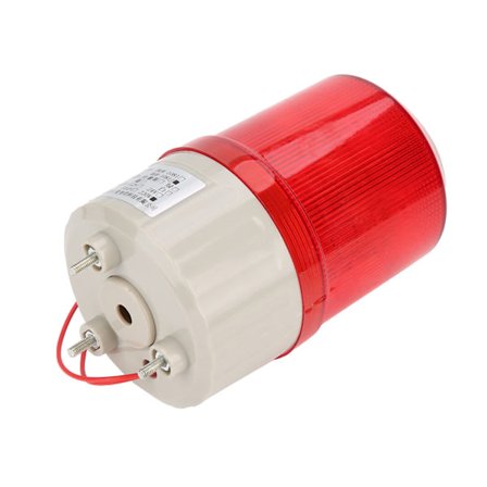 220V Punainen LED-varoitusvalo Akusto-optinen hälytysjärjestelmä Pyörivä valo Hätä-LED-strobe