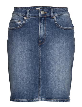 Slfkenna Mw Midlue Denim Skirt Blue Selected Femme