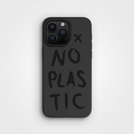 No Plastic iPhone 15 Mobile Case Black, Made from Plants, iPhone 15 Pro Max