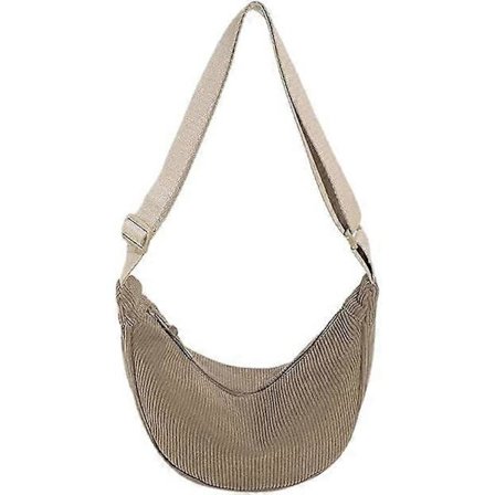 Halvmåne Taske Dame Crossbody Taske Lille Fløjlsbukser Lille Crossbody Taske Dame Casual Bæltetaske Skuldertasker Mode Brysttaske