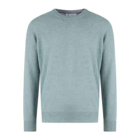 Brunello Cucinelli Strik Grøn, Herre Strik, Størrelse: M