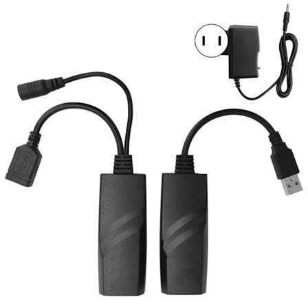 Nätverksförlängningskabel USB2.0 till RJ45 Adapter Converter Extender CAT5E / CAT6 100-240VUS-kontakt