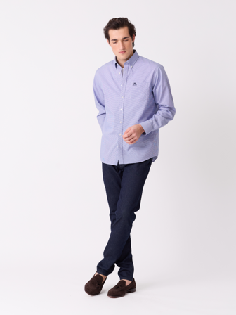 MATCH - Kendy skjorte - Classic fit - Jean Paul - Str. L - Herre - Skjorter - Blå - O100Cotton