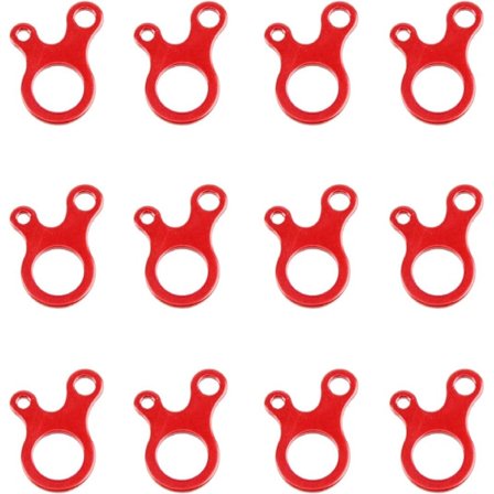 Aluminium Guyline Spännare Guy Repjusterare Vindsnöre Spänne 12-pack Lättvikt för Camping Vandring Backpacking Picknick