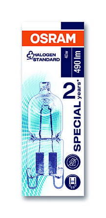 OSRAM Lyspære Halogen ovn pin 40W 230V klar G9