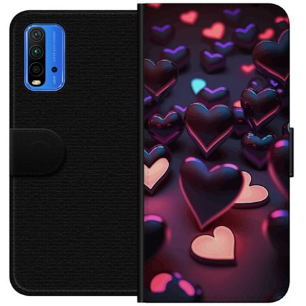 Yhteensopiva Lompakkokotelo Xiaomi Xiaomi Redmi Note 9 4G KeskiyönSydämet