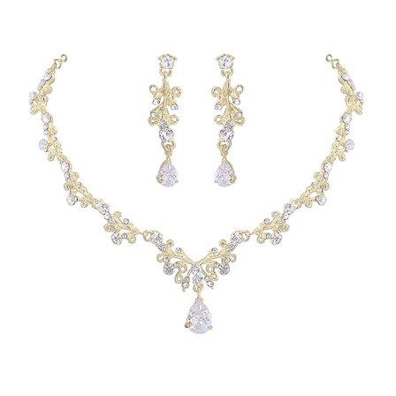 1 set halsband örhängen brud smycken bröllopsklänning accessoarer för kvinnor dam