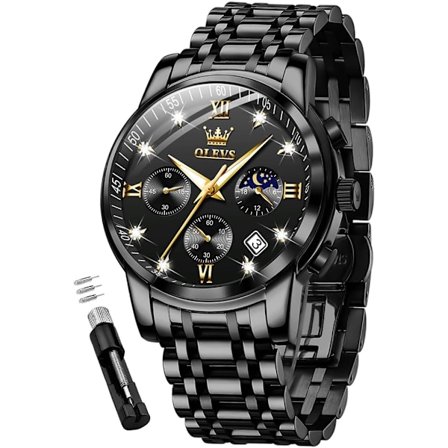 Herreklokke, moteriktige herreklokker, vanntett analog kvartsklokke i rustfritt stål, elegante gaver til ham - pappa og kjæreste