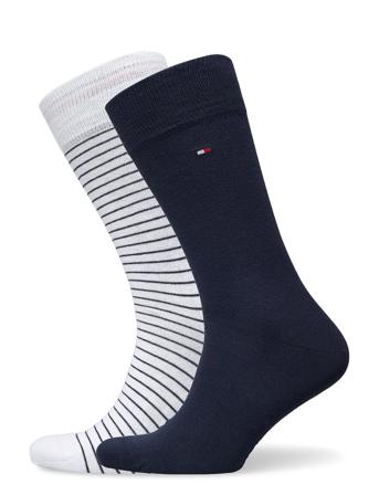 Th Men Small Stripe Sock 2P Underwear Socks Regular Socks Vit Tommy Hilfiger