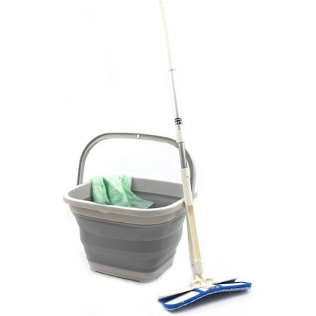 11L (2,9 gallon) Hopfällbar rektangulär hink (1, Grå)