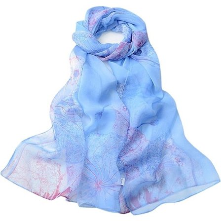 Tynn silkeskjerf for kvinner, kvinners silkeskjerf kvinners sjal Chiff