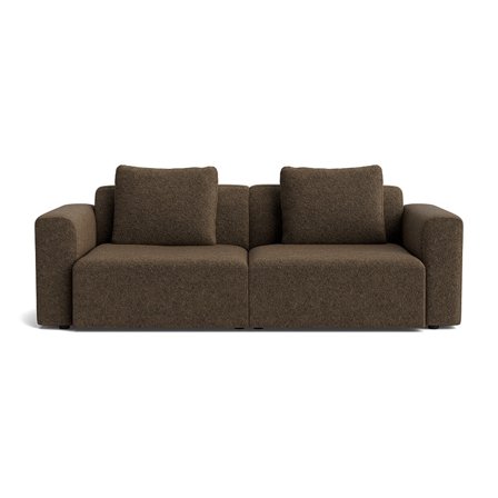Como XL 2-Sitzer-Sofa in Anthology Braun, schlichtes Design, bequemes Polstersofa mit zwei Rückenkissen für hohen Sitzkomfort, Breite 83cm.