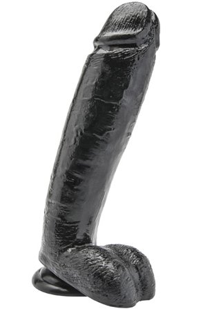 ToyJoy Get Real Cock With Balls Black 25,5 cm XL dildo - Blushme.se