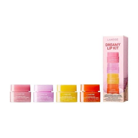 4-delt fuktighetsgivende leppepomadesett for tørre, sensitive lepper Lett, ikke-klebrig formel