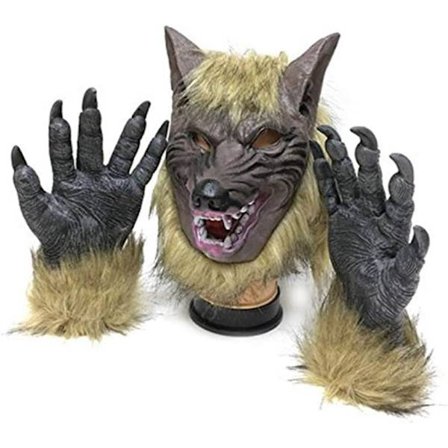 Bad Wolf med Klohandsker Maske - Perfekt til Karneval, Halloween