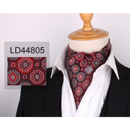 Herrar Ascot Cravat Slips Paisley Jacquard Silke Vävda Blommiga Halsduk