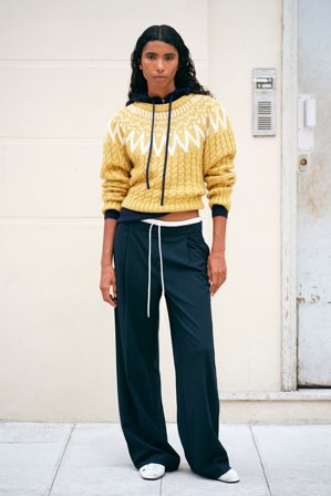 Soft Goat - Fair isle cable knit - M - Light Honey