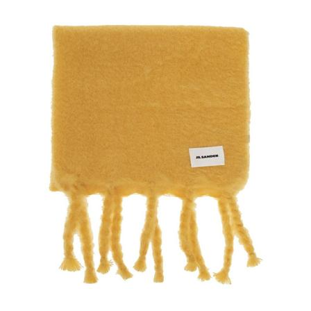 Jil Sander Mohair Halstørklæde with logo Orange, Dame Tørklæder, Størrelse: ONE Size