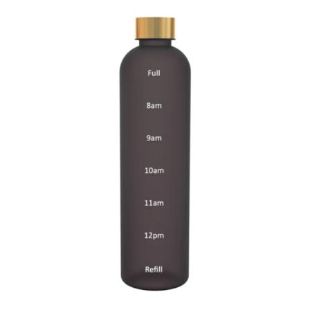Vattenflaska Med Tidsstämpel - Jet Black 1-pack