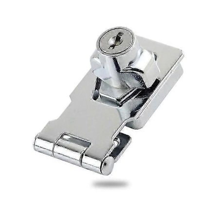 Lukko avaimella varustetulla turvalukolla laatikkoon, sopii varaston oviin, 2,5 tuuman kiiltävä kromi SZRH A-F 5 5