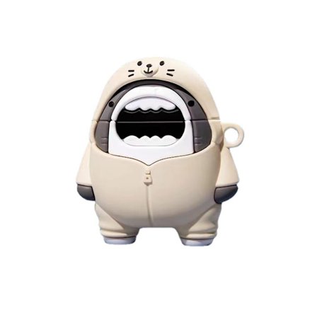 3D tegneserie dyr haj silikone etui til AirPods 1/2 stødsikker