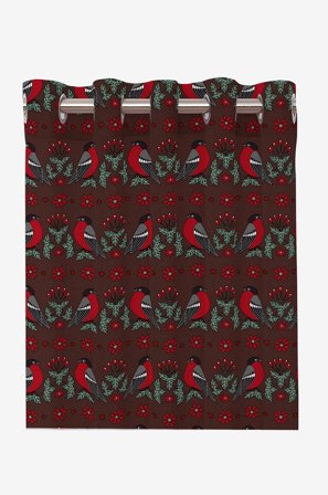 Redlunds - Mora oljelængder - Brun - Gardiner med ringe - 120X240 - Fra Homeroom