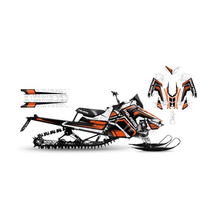 Dekalkit SweTown Mono Alfa Oransje - Polaris Axys 800 SKS 146 2018-2020