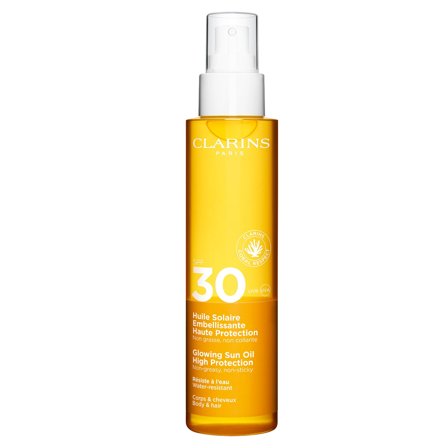Clarins Huile Solaire Embellissante Haute Protection SPF30 150ml - Olio solare corpo alta prot.