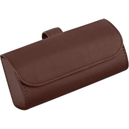 Pu Læder Bil Visir Solbriller Case Clip Hanger Magnetisk Fastener Solbriller Holder Briller Opbevaring Bil Interiør Tilbehør| | Brown